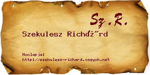 Szekulesz Richárd névjegykártya